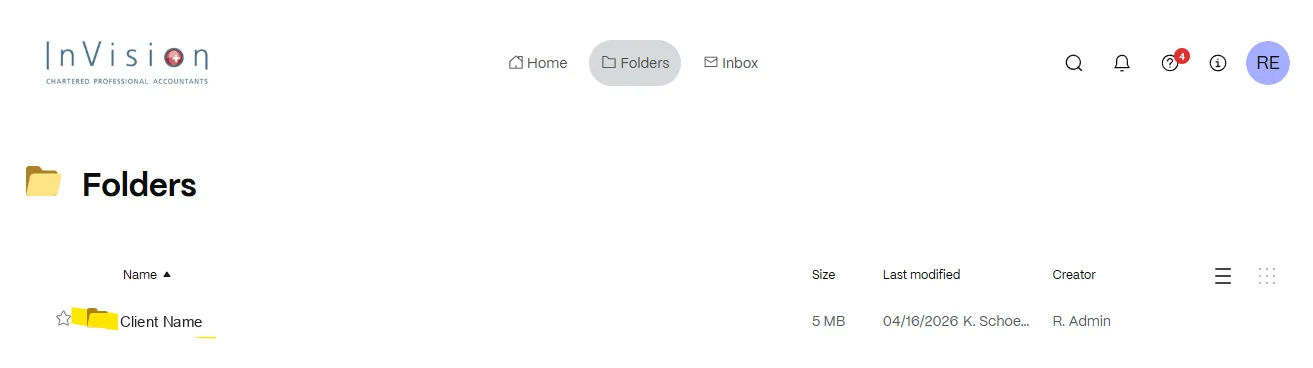 ShareFile folder list